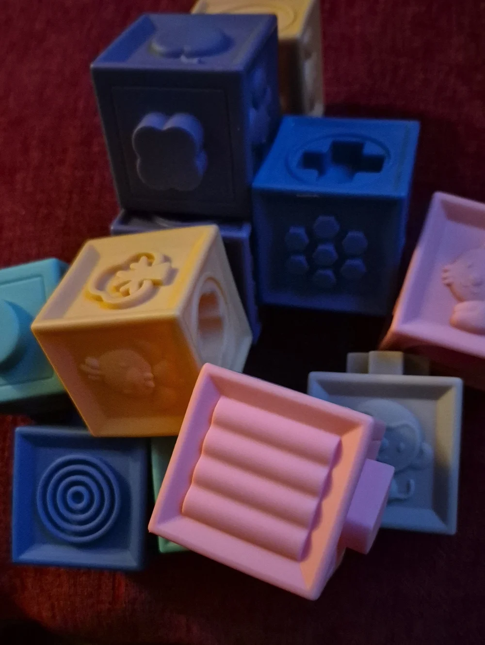 Baby Blocks Set, Colorful Stackable 12 Pieces